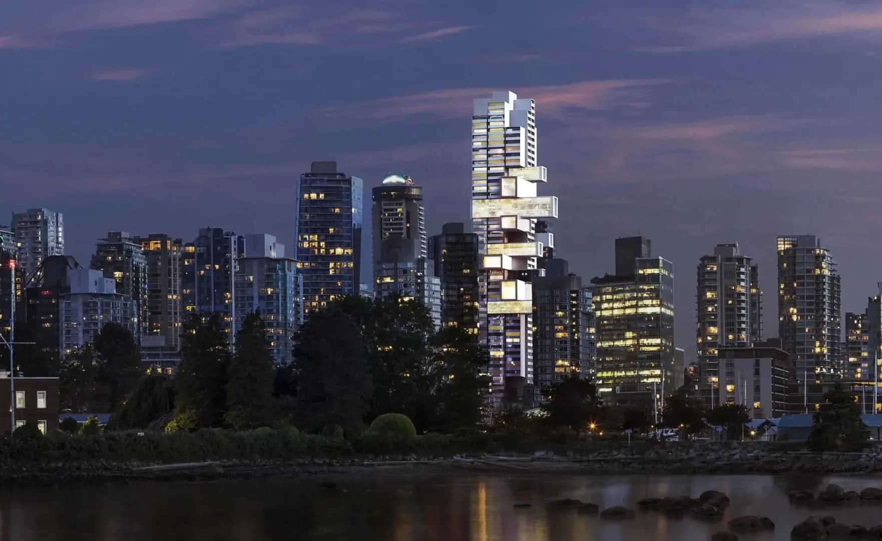 Fifteen Fifteen exterior rendering in Vancouver