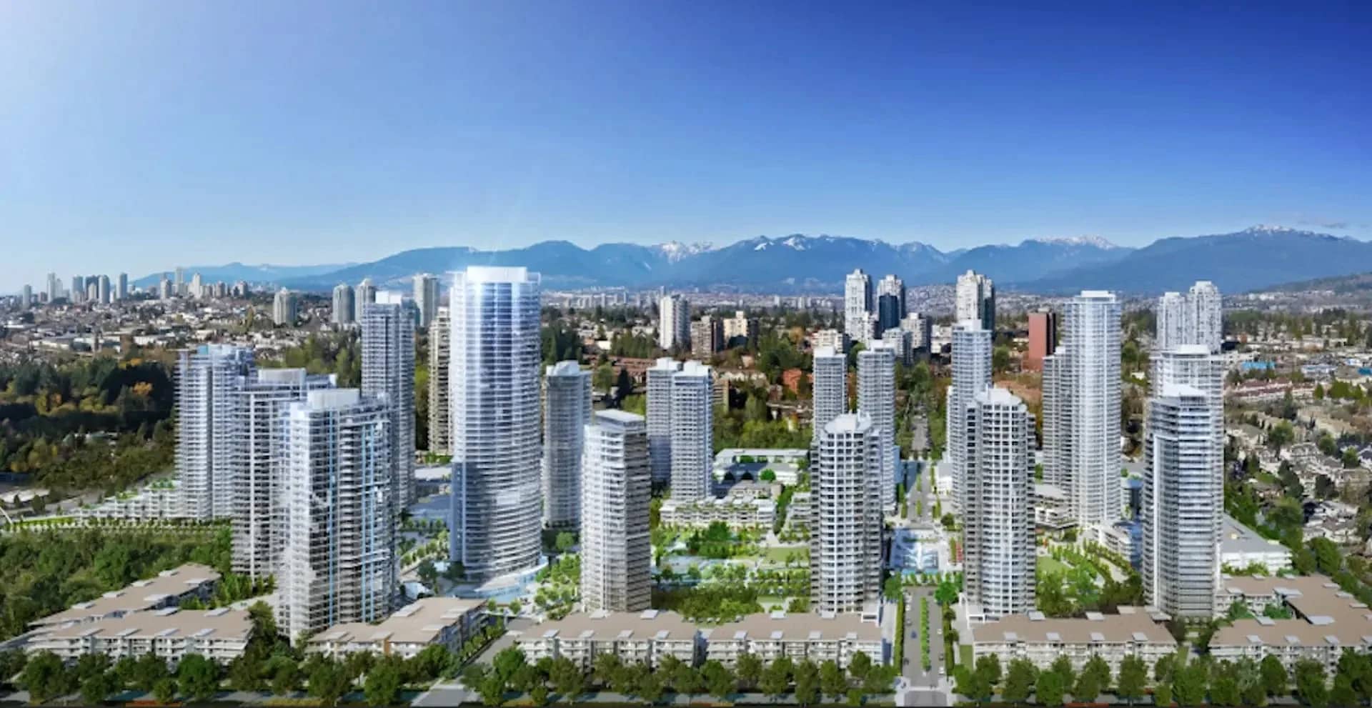 Icon at Southgate City exterior rendering in Burnaby