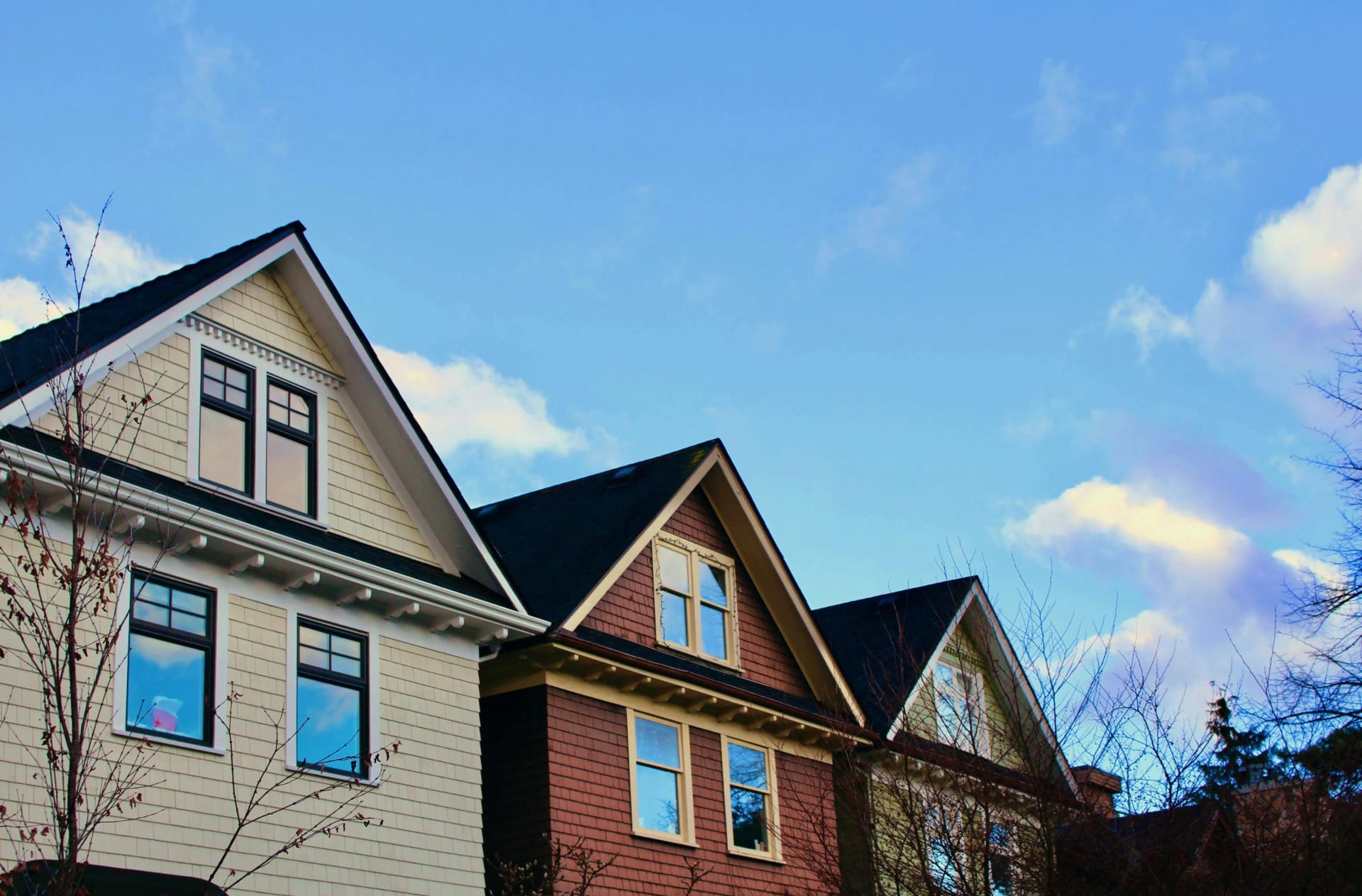 Character homes on a Kitsilano street in Vancouver, BC