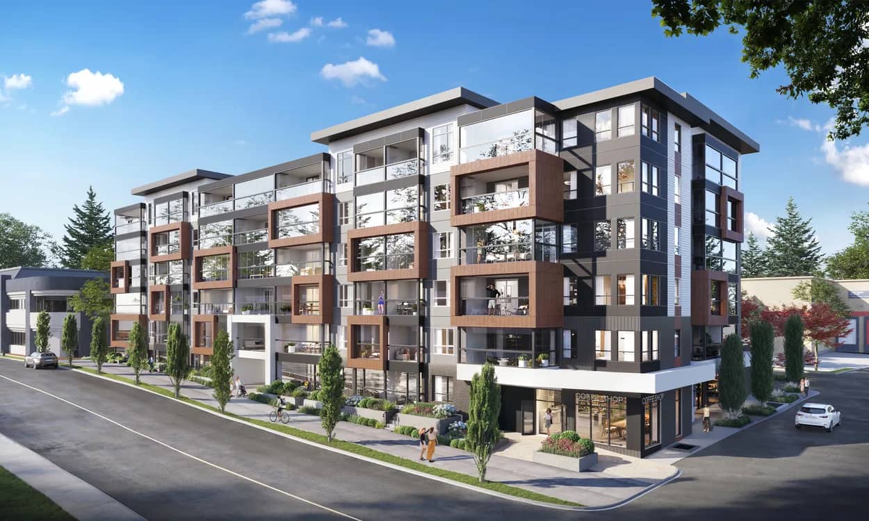 Auburn condominium exterior entry in Abbotsford