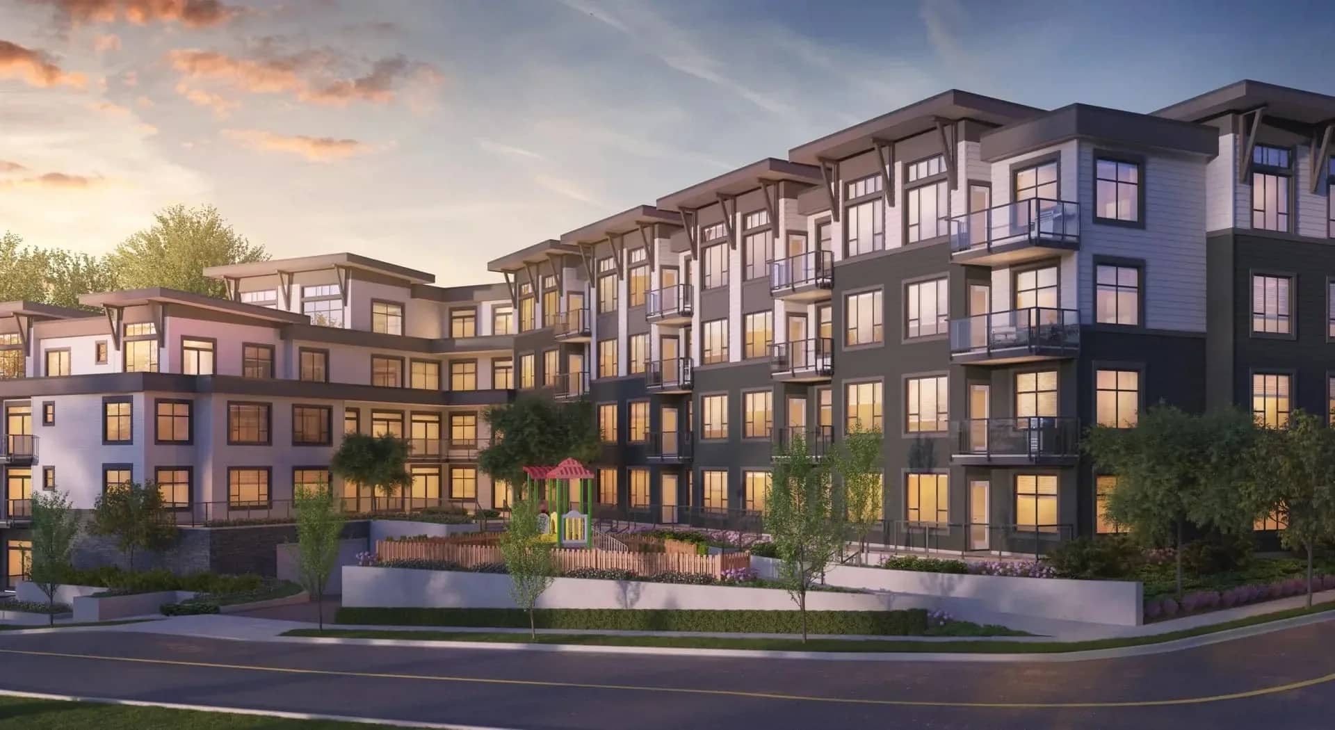 Coast at Fraser Heights exterior rendering in Surrey