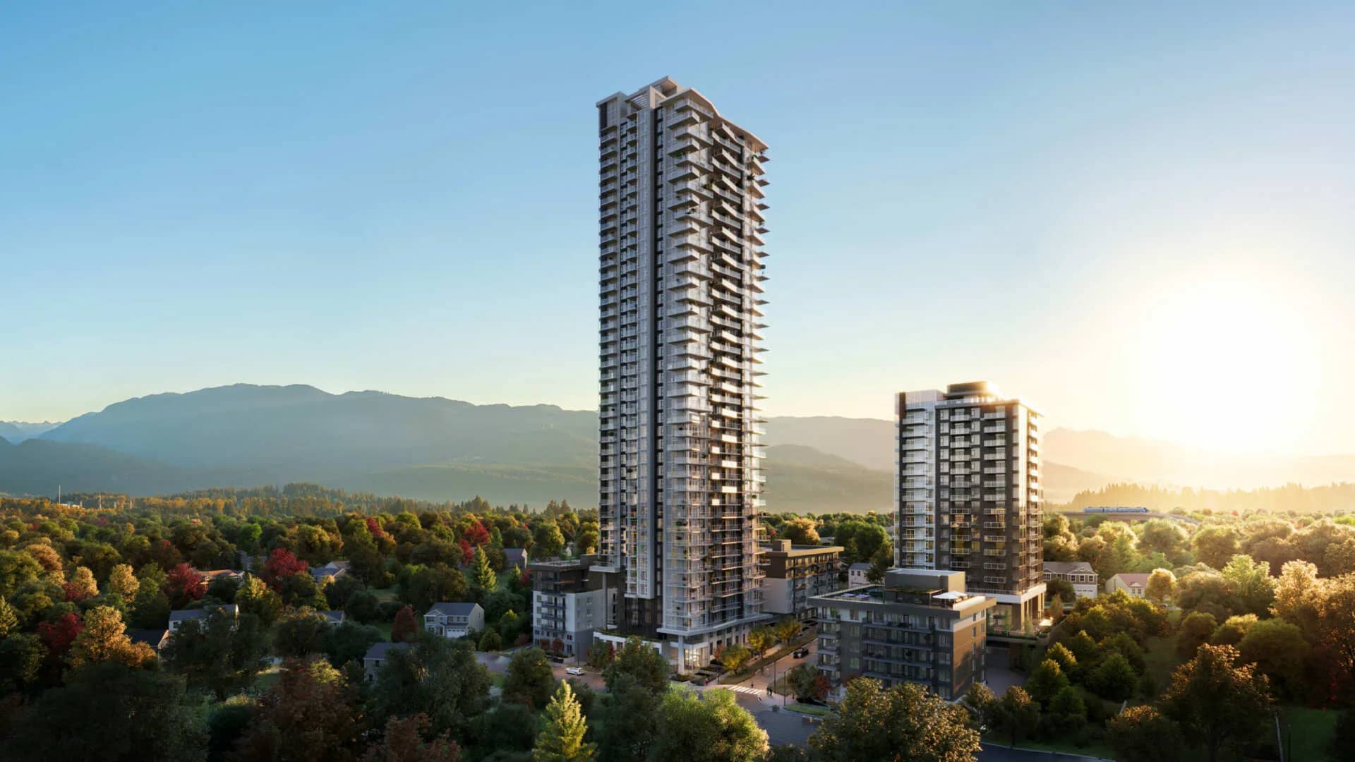 Gardena masterplan towers in Burquitlam, Coquitlam
