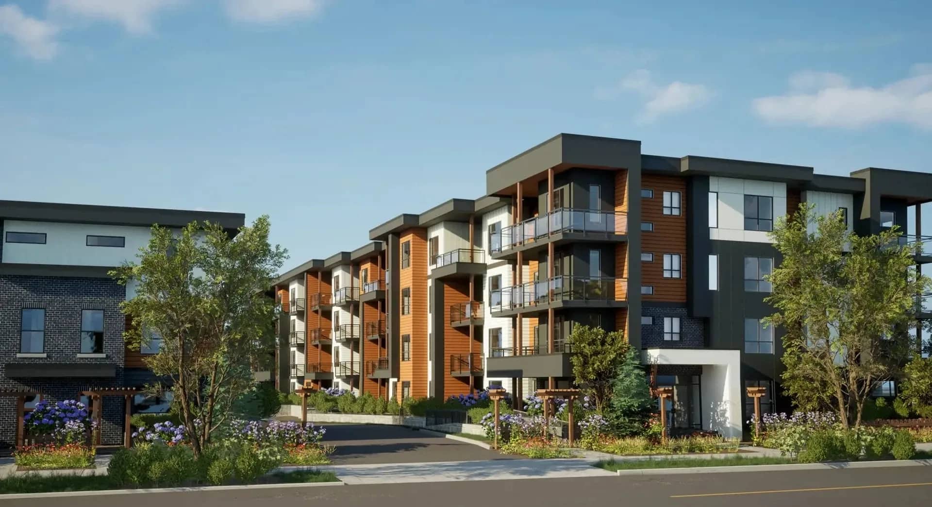 Kensington Gate exterior rendering in Langley