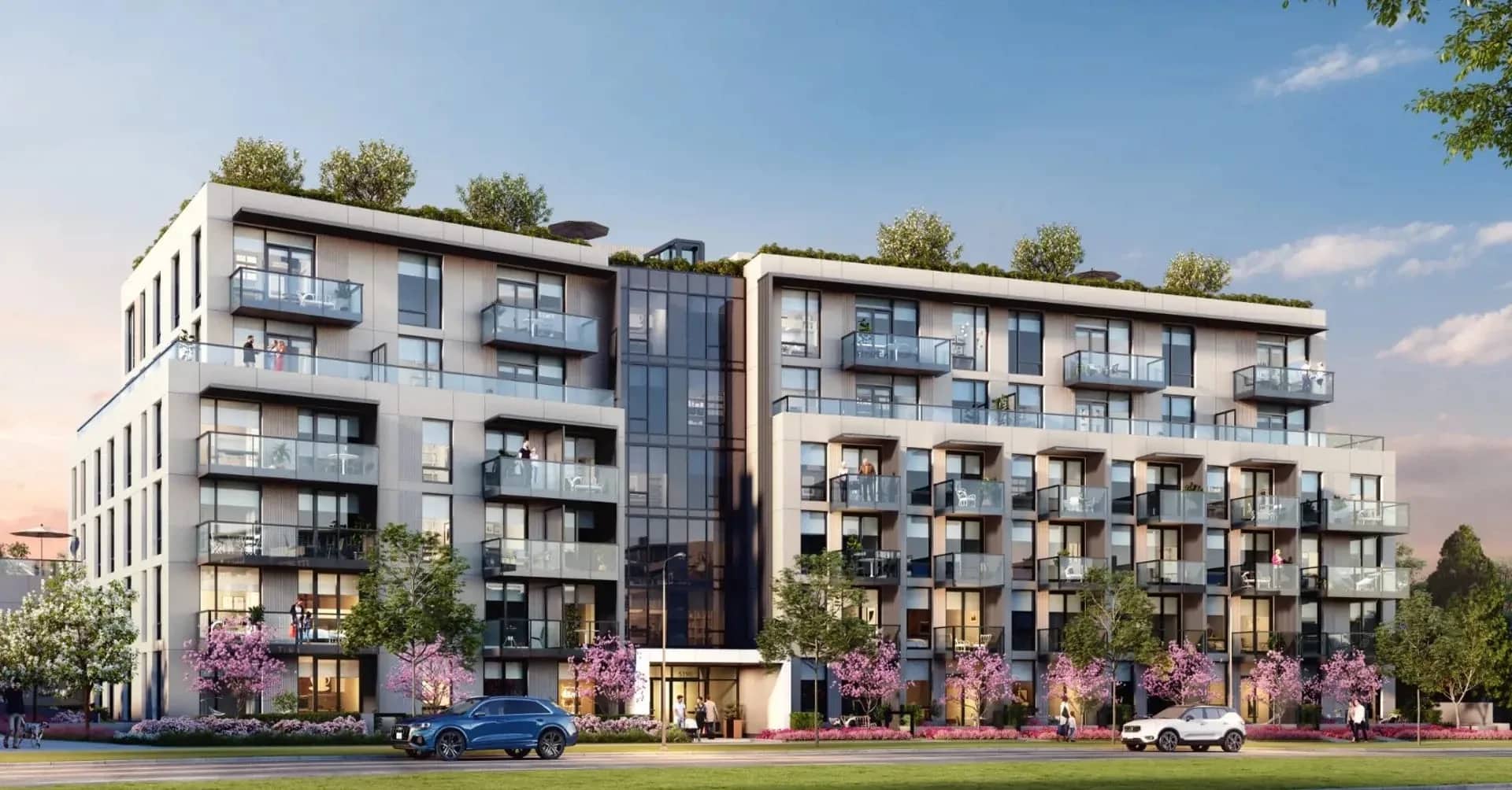 Lina at QE Park exterior rendering in Vancouver