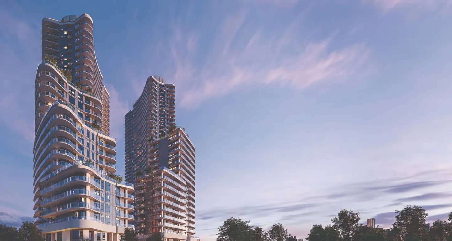 Piano towers exterior, City Centre, Surrey