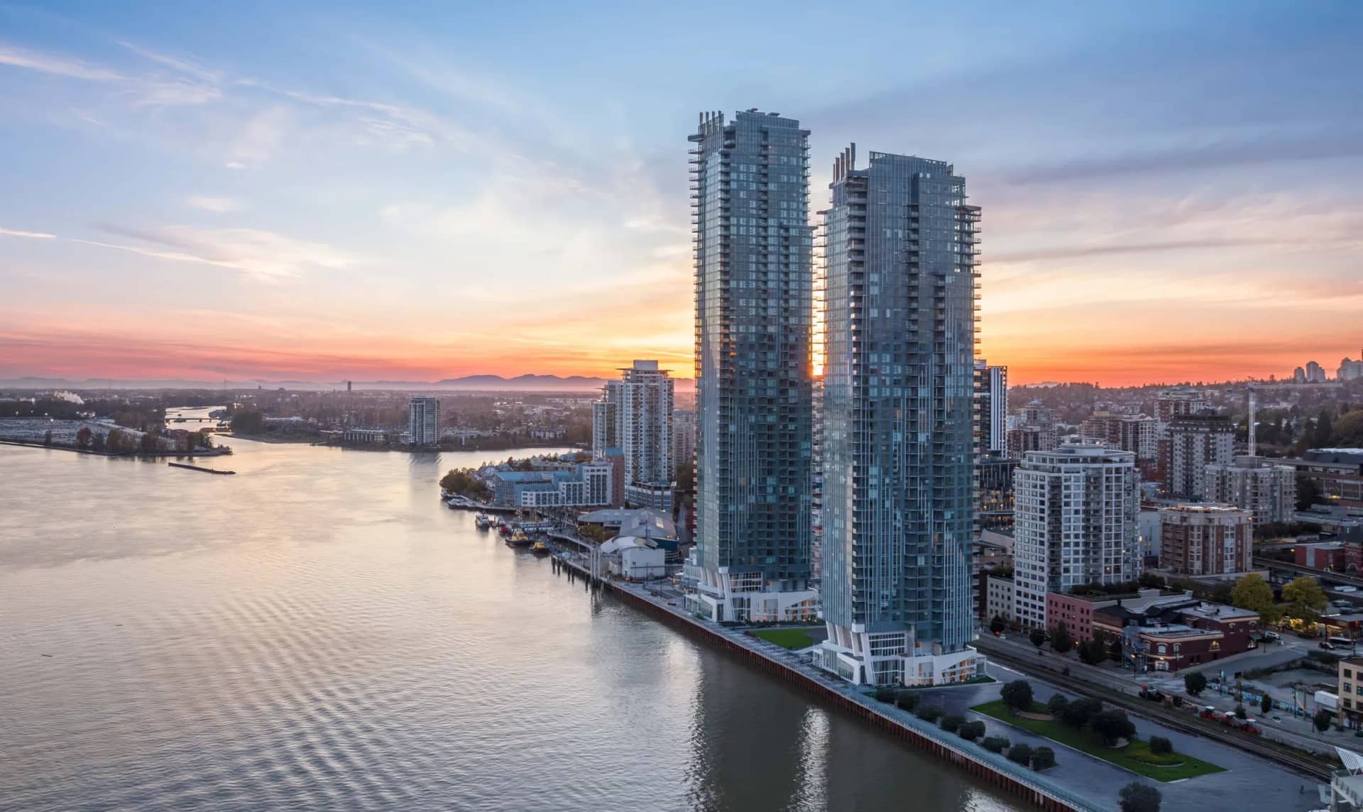 Pier West twin towers on the New Westminster waterfront, West Tower