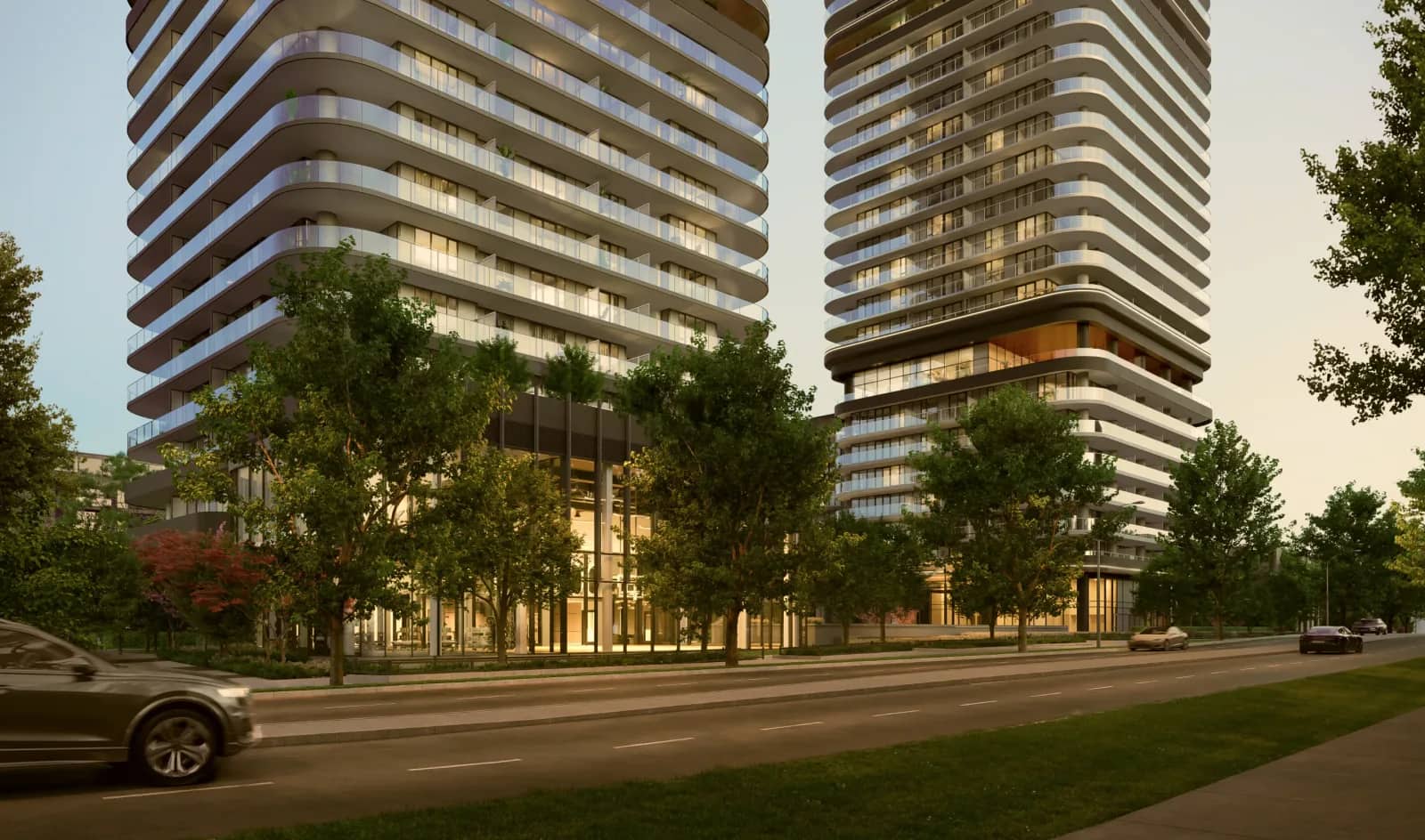Reign at Metrotown tower exteriors in Burnaby