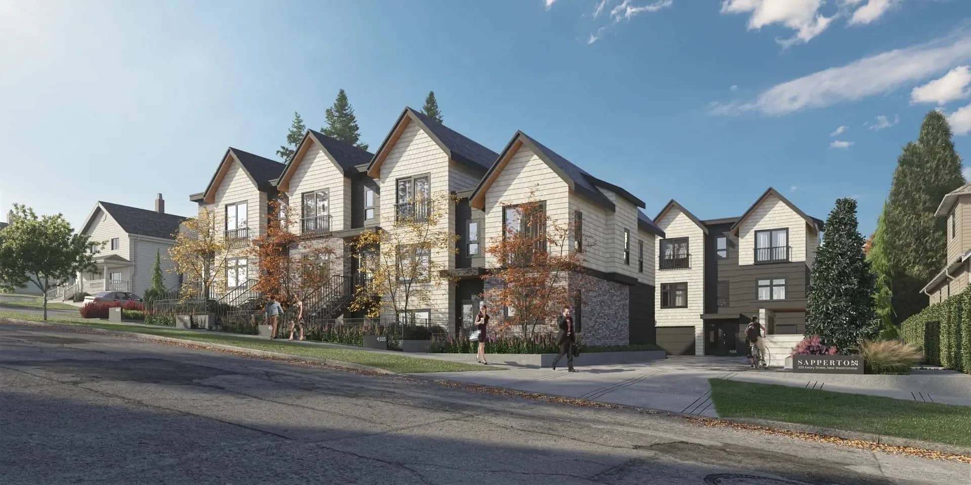 Sapperton exterior rendering in New Westminster