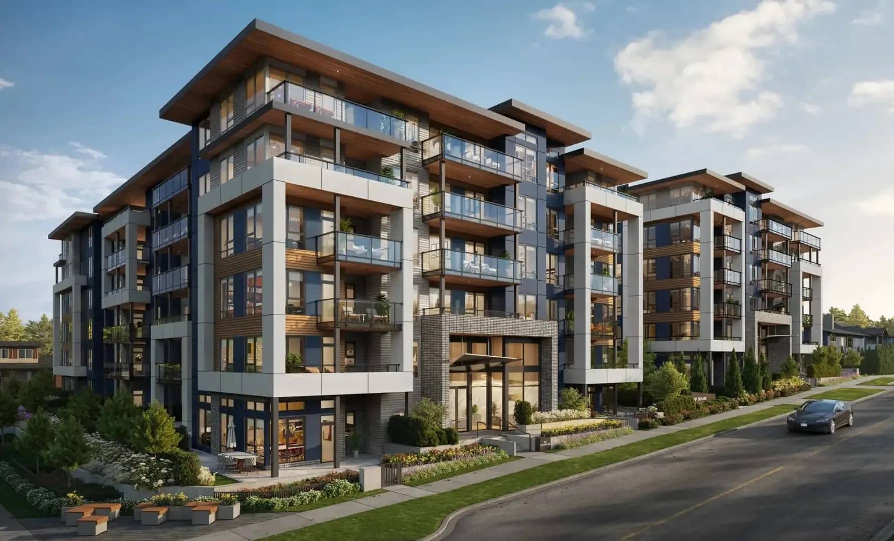 Skylark exterior rendering in Coquitlam