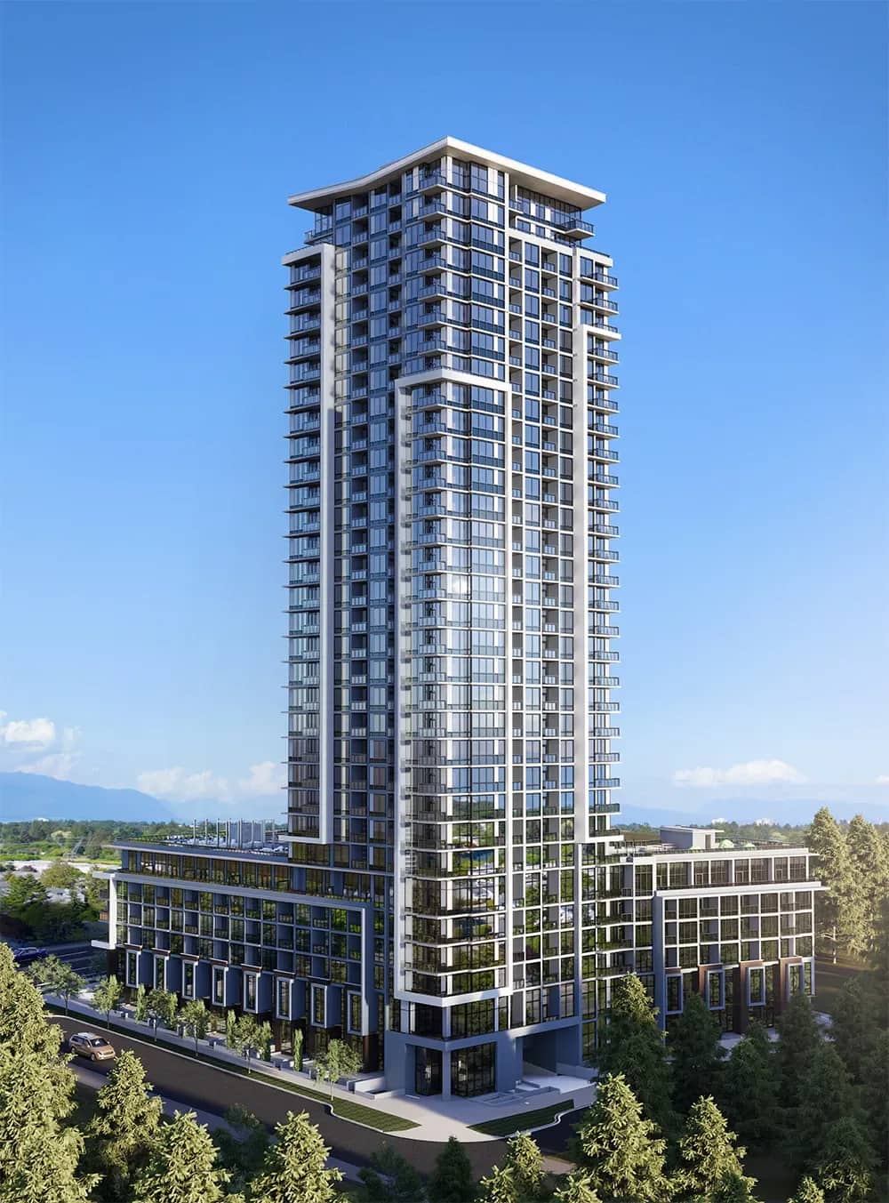 SkyLiving tower exterior in Surrey