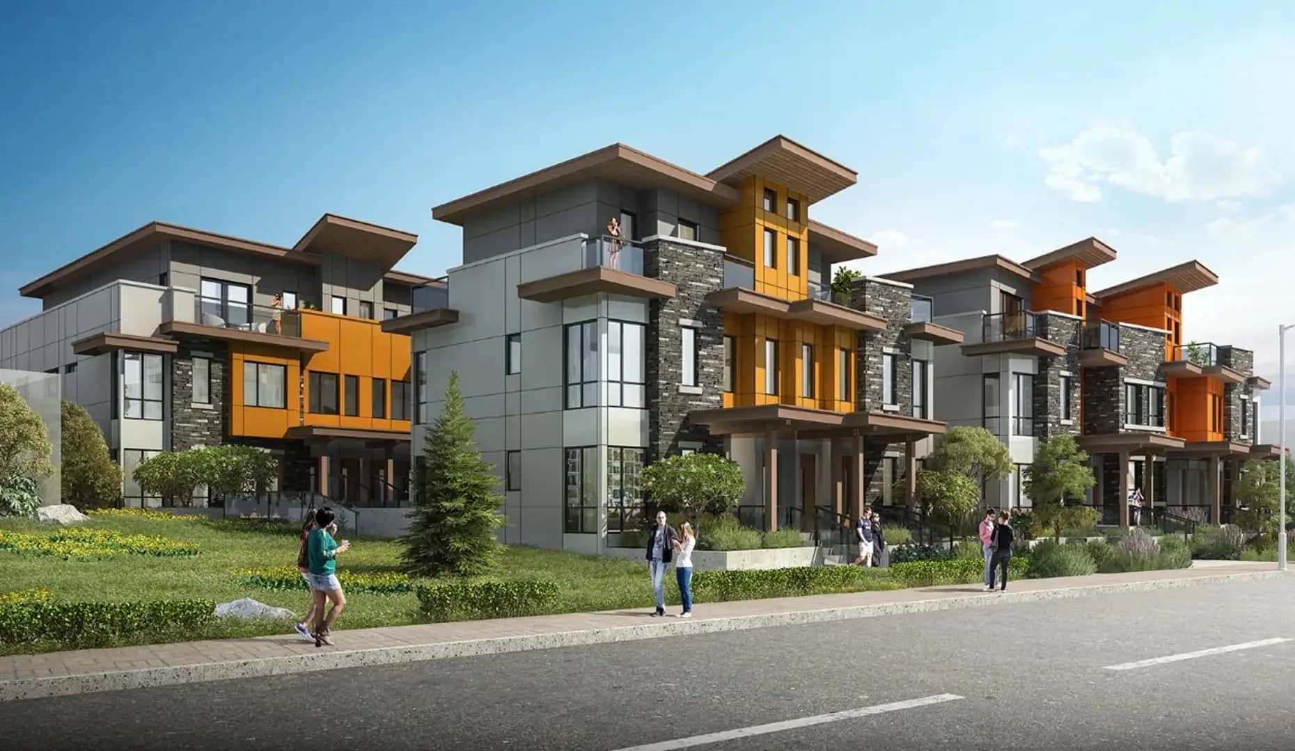 Terraces at Oak Park townhome exterior in Vancouver