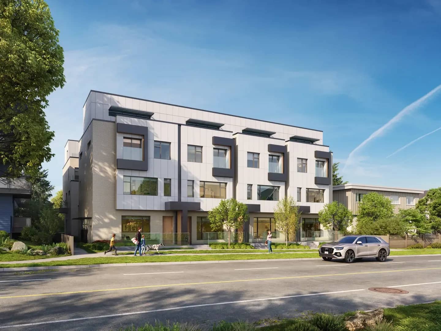 TERZA on 3rd townhome exterior in North Vancouver