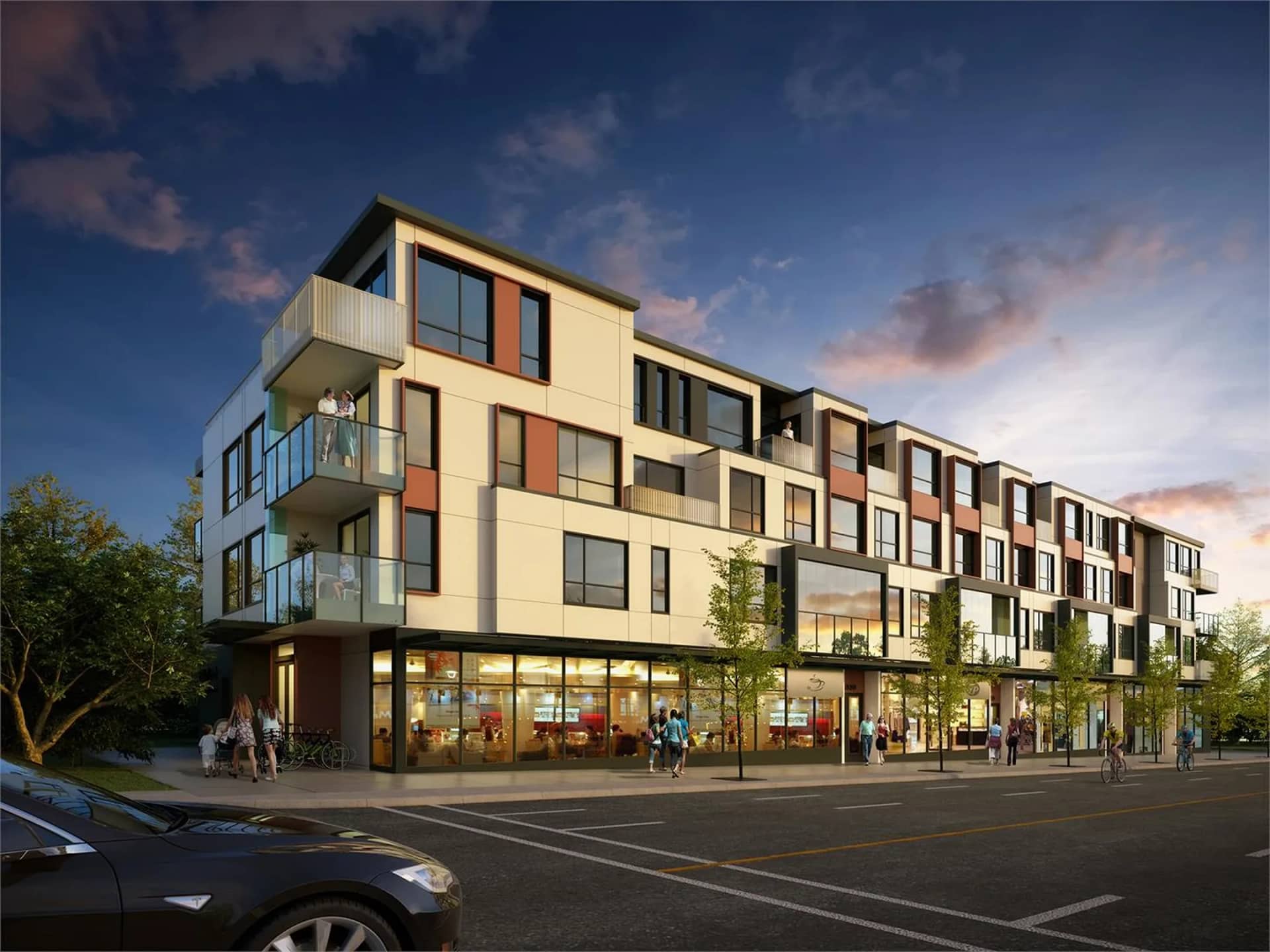 The Fifteen exterior rendering in Vancouver