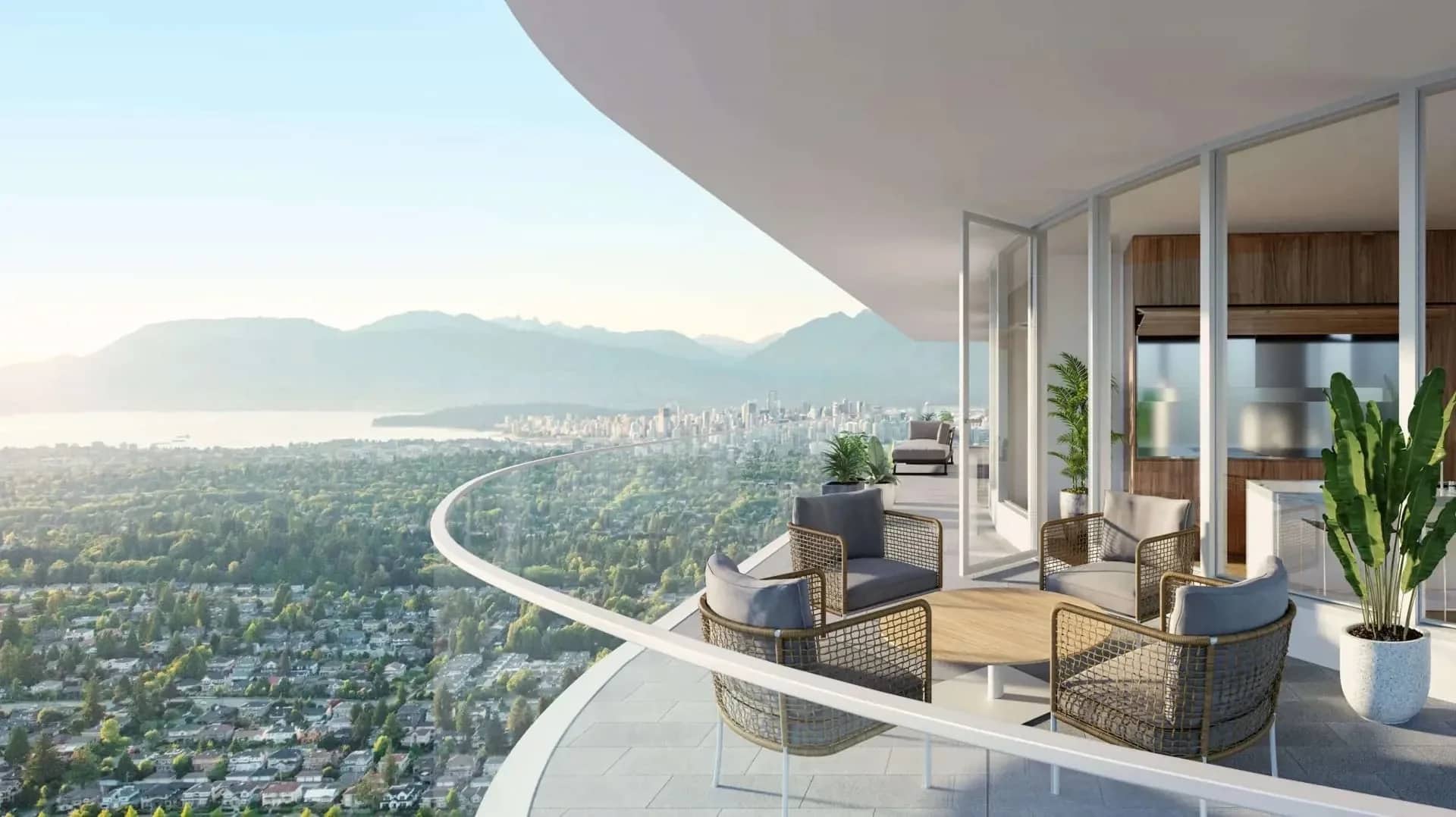 The Palazzi at Piero Lissoni x Oakridge exterior rendering in Vancouver