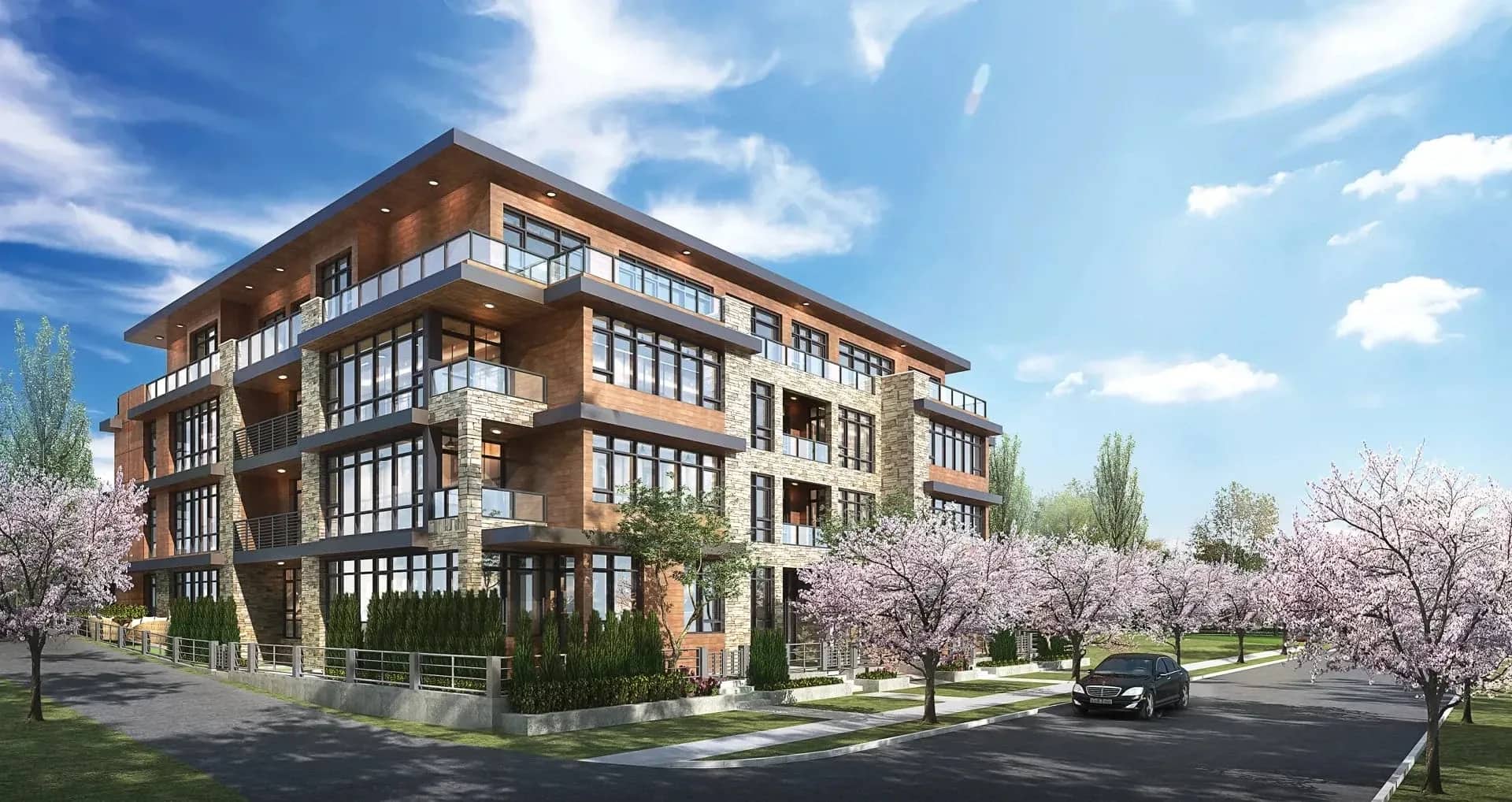 W63 Mansion exterior rendering in Vancouver