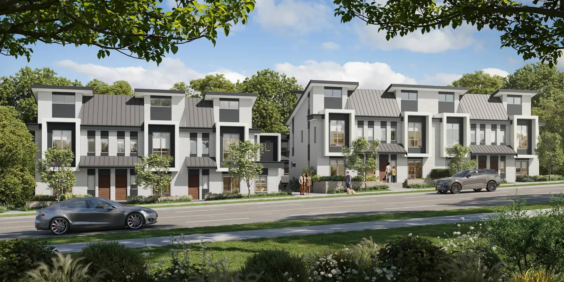 West58 townhome exterior street view in Vancouver
