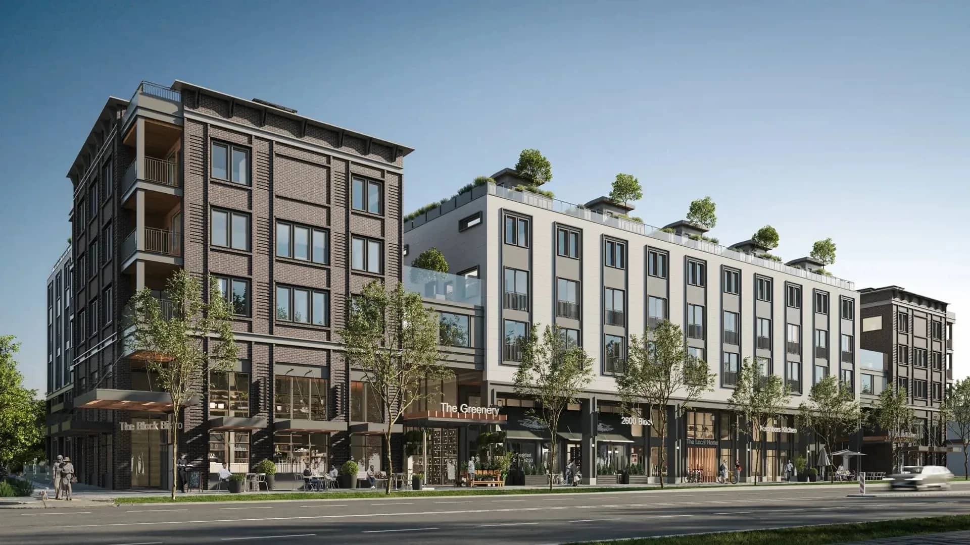 Woodland Block exterior rendering in Vancouver